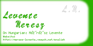 levente meresz business card